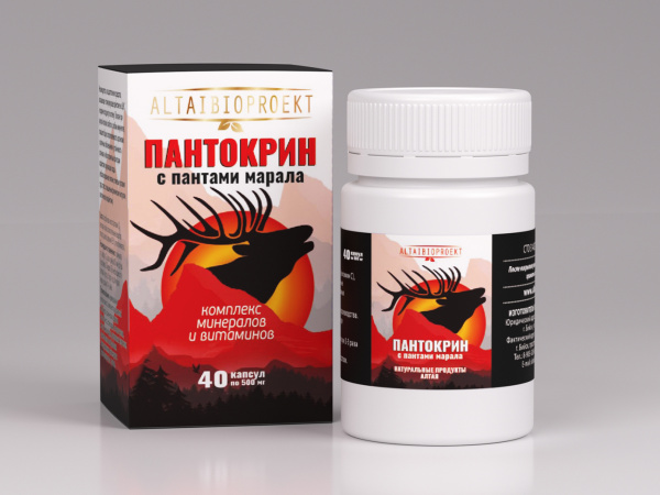 Пантокрин в капсулах (40 шт. по 0,5 гр (150 шт)